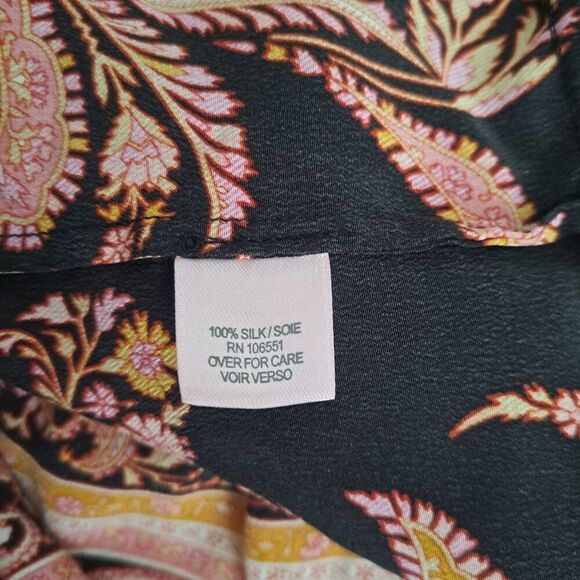 Calypso Women's Paisley Pink Long Sleeve Tunic Mini Resort Travel Dress Sz XS - Picture 8 of 8